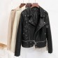 2017 New Fashion Spring Autumn Women Faux Soft Leather Long Sleeve Coat Zipper Design Motorcycle PU Jacket32703866219