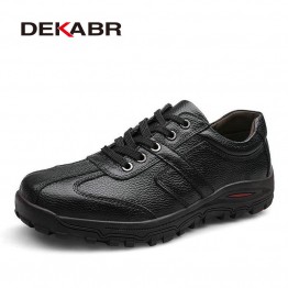 DEKABR Brand Size 38-48 Fashion Handmade Brand Genuine leather men Flats,Soft leather men Male Moccasins,High Quality Men Shoes
