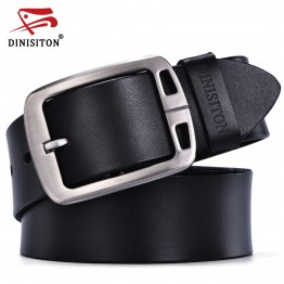 DINISITON mens cow genuine leather man belt luxury strap male belts for men new fashion vintage pin buckle Designer belt brand