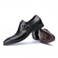 FELIX CHU Italian Stylish Mens Wedding Black Brogue Genuine Leather Buckle Party Casual Business Formal Dress Brown Shoes