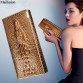 Maillusion Women Wallets Luxury Brand Wallets Designer Purse Genuine Leather 3D Alligator Hasp Coin Purse Female Long Clutch Bag