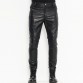 Men's Leather Pants Moto & Biker Punk Rock Pants Nightclub Slim Sheepskin Leather Trousers
