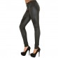 New PU Leather Patchwork Pants Women autumn Zippers low waist elastic Skinny Pencil Pants Plus Size Slim black Trousers