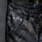 Tsingyi Fleece Black Feather Faux Leather Pants Men Skinny Biker Motorcycle Pant PU Leather Straight Men Pants Casual Trousers