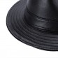 autumn winter Large brimmed hat stylish leather sheep skin leather hat men fedora unisex street cool Cowboy hat